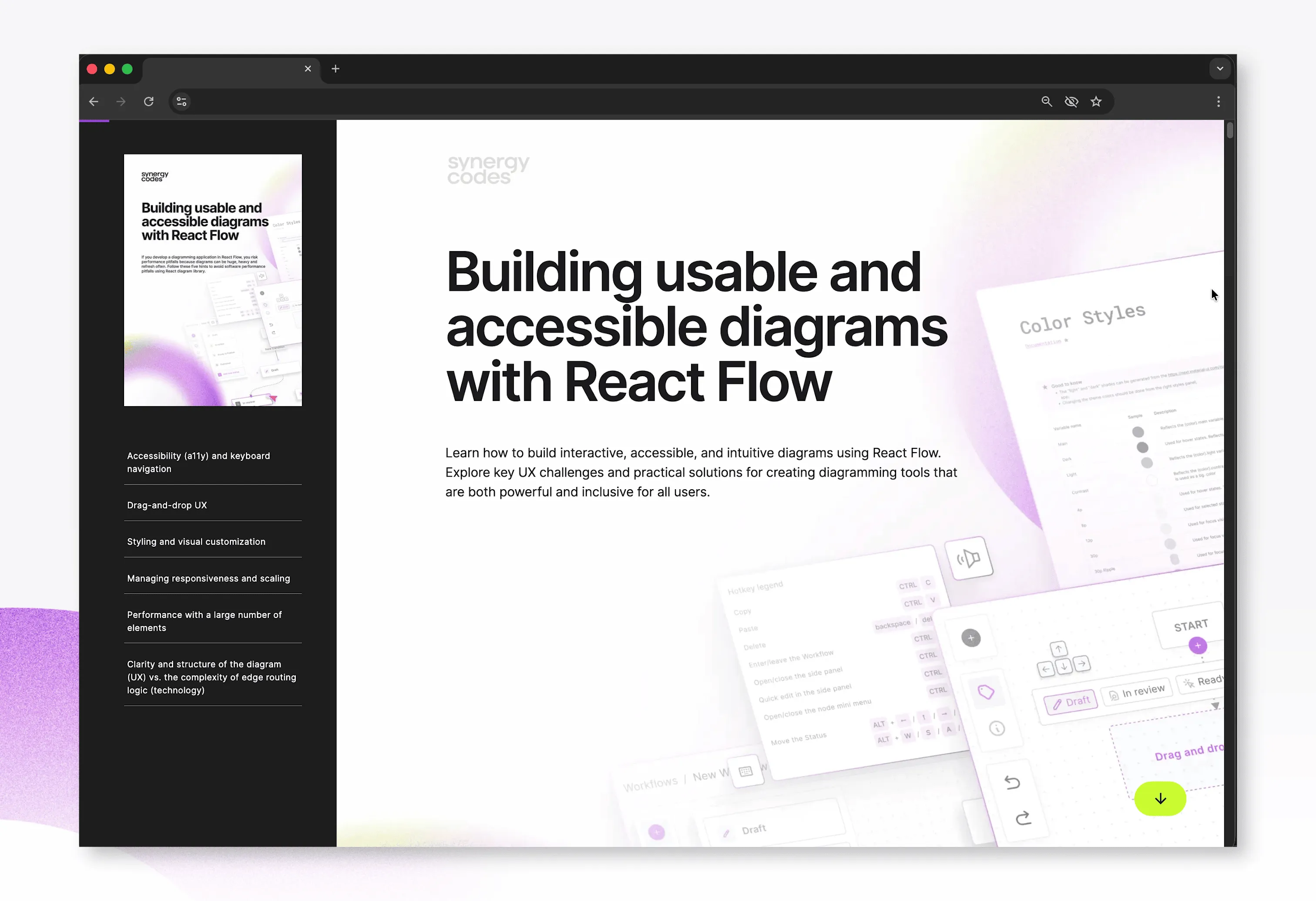 Webbook: a long-form web publication with a book-like layout and a persistent table of contents